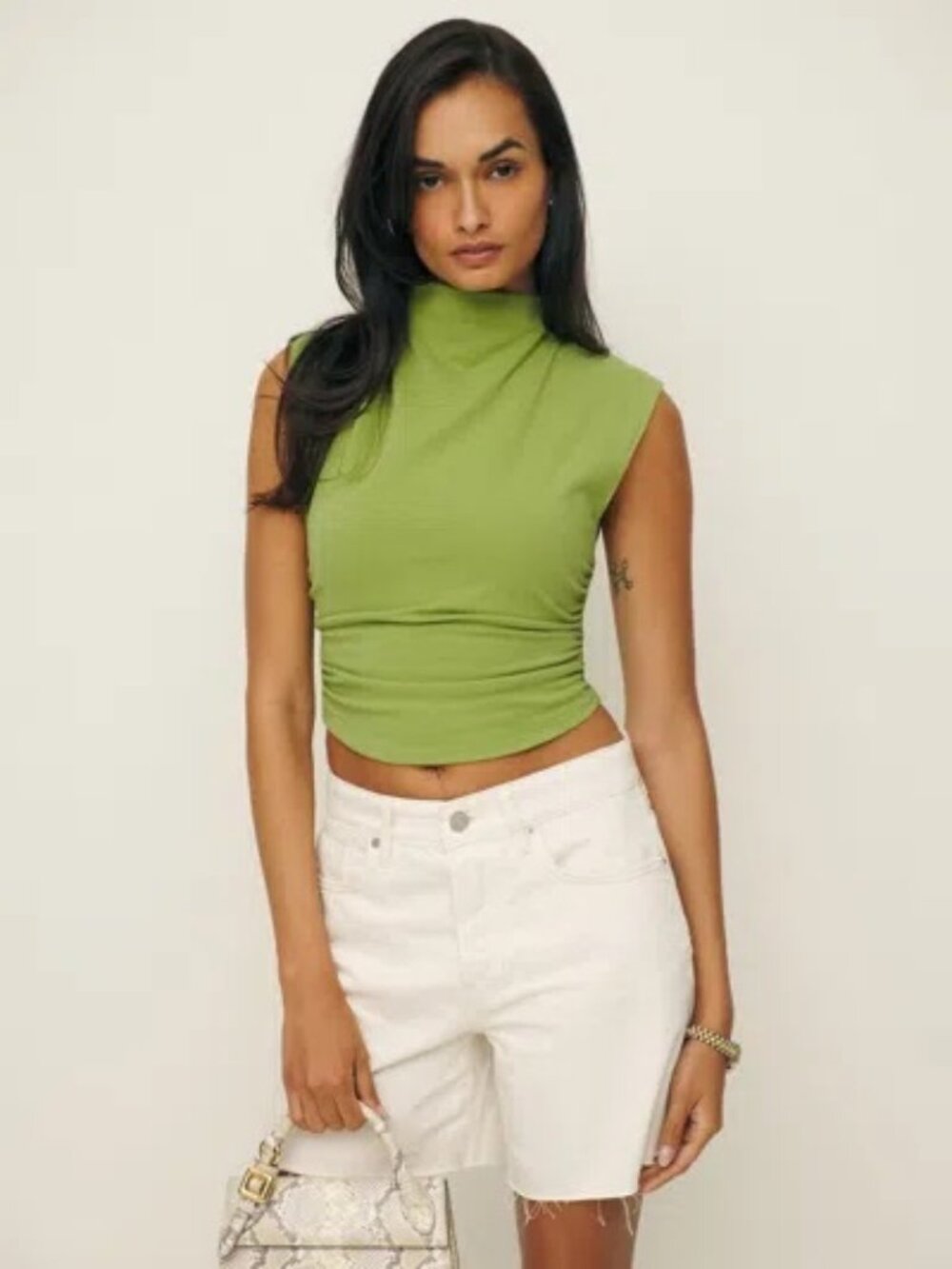 NWT Reformation Lindy Top Avocado Green Size Medium